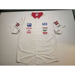 VINTAGE ADRIAN FERNANDEZ  ANDRE RIBEIRO TEAM INDY CAR PIT CREW MENS SHIRT LARGE.